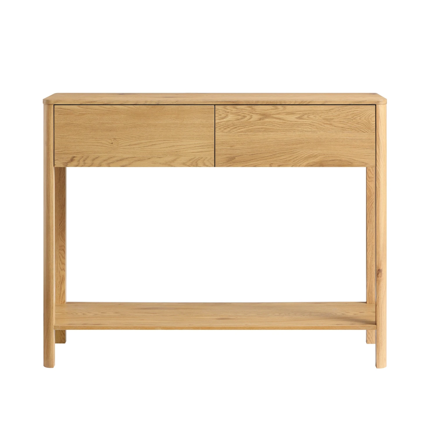 Agnes Curved Edge 2 Drawer Console Table, Natural 4 Agnes Curved Edge 2 Drawer Console Table, Natural - Image 4