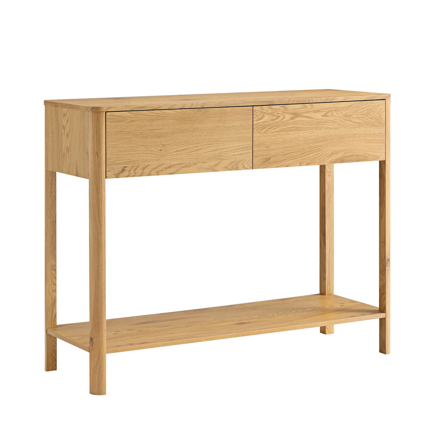 Agnes Curved Edge 2 Drawer Console Table, Natural 5 Agnes Curved Edge 2 Drawer Console Table, Natural - Image 5