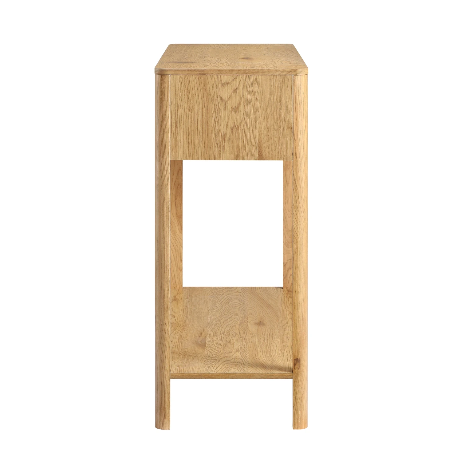 Agnes Curved Edge 2 Drawer Console Table, Natural 9 Agnes Curved Edge 2 Drawer Console Table, Natural - Image 9