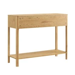 Agnes Curved Edge 2 Drawer Console Table, Natural 21 Agnes Curved Edge 2 Drawer Console Table, Natural -Daals BSD 152 OAK WB6