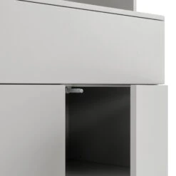 Agnes Curved Edge Dresser, Dove Grey With Oak Top -Daals BSD 153 DOVEGREY detail3