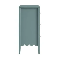Henley Scalloped Edge 3 Drawer Chest, Blue Spruce -Daals BSD 155 TEAL WB5