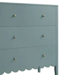 Henley Scalloped Edge 3 Drawer Chest, Blue Spruce -Daals BSD 155 TEAL detail2