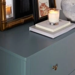 Henley Scalloped Edge 3 Drawer Chest, Blue Spruce -Daals BSD 155 TEAL scene3