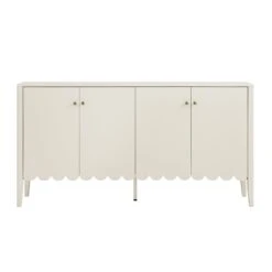 Henley Scalloped Edge 150cm Wide Sideboard, Light Sand
