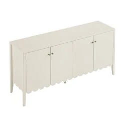 Henley Scalloped Edge 150cm Wide Sideboard, Light Sand -Daals BSD 157 BEIGE WB4
