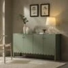 Henley Scalloped Edge 150cm Wide Sideboard, Sage Green