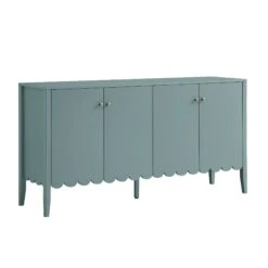 Henley Scalloped Edge 150cm Wide Sideboard, Blue Spruce -Daals BSD 157 TEAL WB1