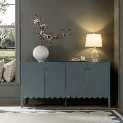 Henley Scalloped Edge 150cm Wide Sideboard, Blue Spruce -Daals BSD 157 TEAL scene3