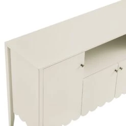 Henley Scalloped Edge 150cm Wide Sideboard With Open Shelf, Light Sand 29 Henley Scalloped Edge 150cm Wide Sideboard With Open Shelf, Light Sand -Daals BSD 158 BEIGE detail2