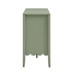Henley Scalloped Edge 150cm Wide Sideboard With Open Shelf, Sage Green -Daals BSD 158 SAGE WB6