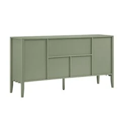 Henley Scalloped Edge 150cm Wide Sideboard With Open Shelf, Sage Green -Daals BSD 158 SAGE WB7