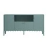 Henley Scalloped Edge 150cm Wide Sideboard With Open Shelf, Blue Spruce