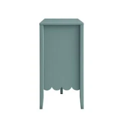 Henley Scalloped Edge 150cm Wide Sideboard With Open Shelf, Blue Spruce -Daals BSD 158 TEAL WB6