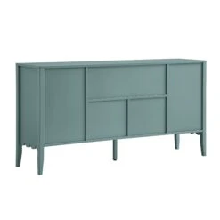 Henley Scalloped Edge 150cm Wide Sideboard With Open Shelf, Blue Spruce -Daals BSD 158 TEAL WB7
