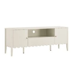 Henley Scalloped Edge 150cm Wide TV Unit, Light Sand -Daals BSD 159 BEIGE WB1
