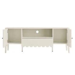 Henley Scalloped Edge 150cm Wide TV Unit, Light Sand -Daals BSD 159 BEIGE WB4