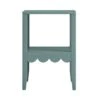 Henley Scalloped Edge Side Table, Blue Spruce