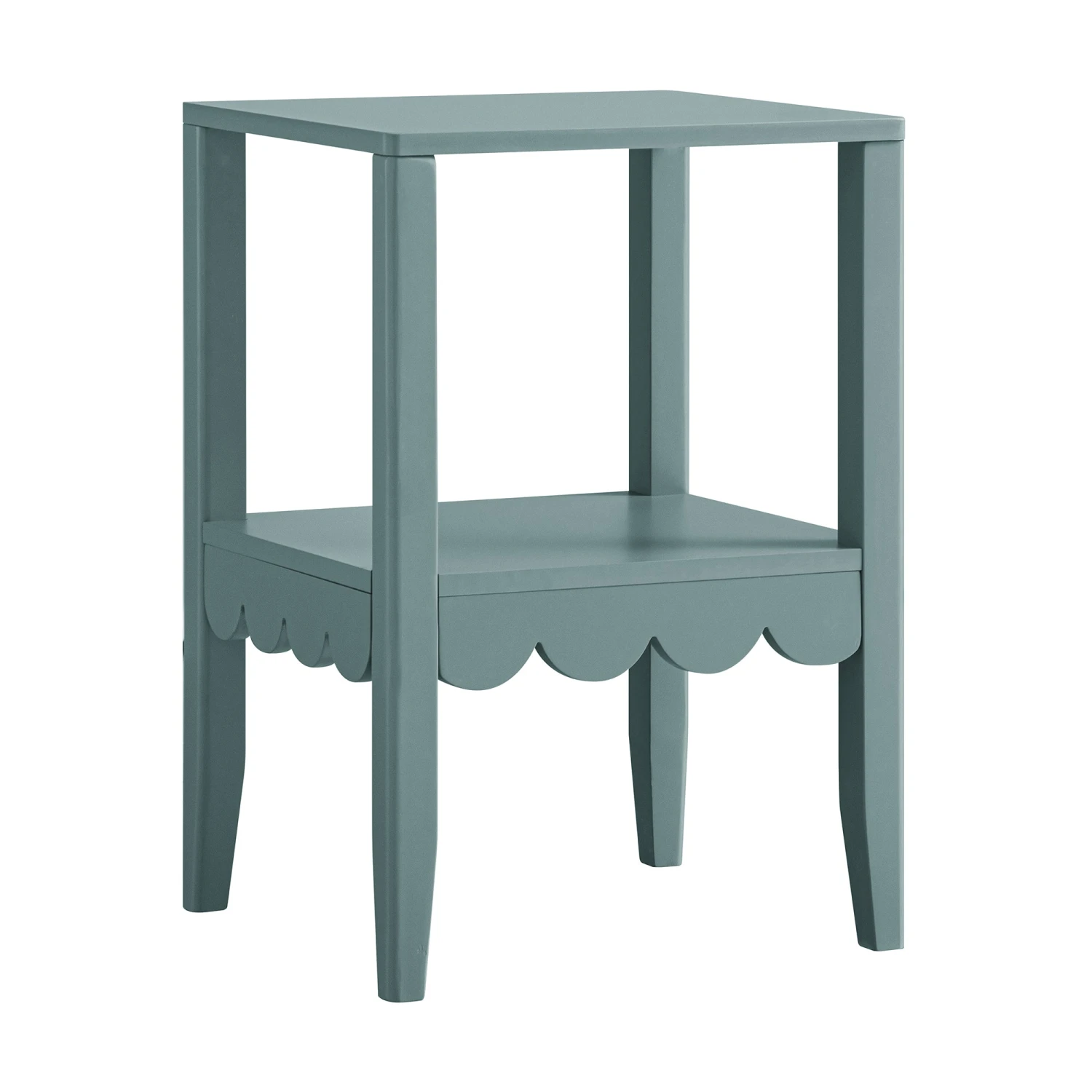 Henley Scalloped Edge Side Table, Blue Spruce 2 Henley Scalloped Edge Side Table, Blue Spruce - Image 2