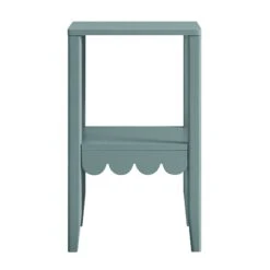 Henley Scalloped Edge Side Table, Blue Spruce 11 Henley Scalloped Edge Side Table, Blue Spruce -Daals BSD 161 TEAL WB4