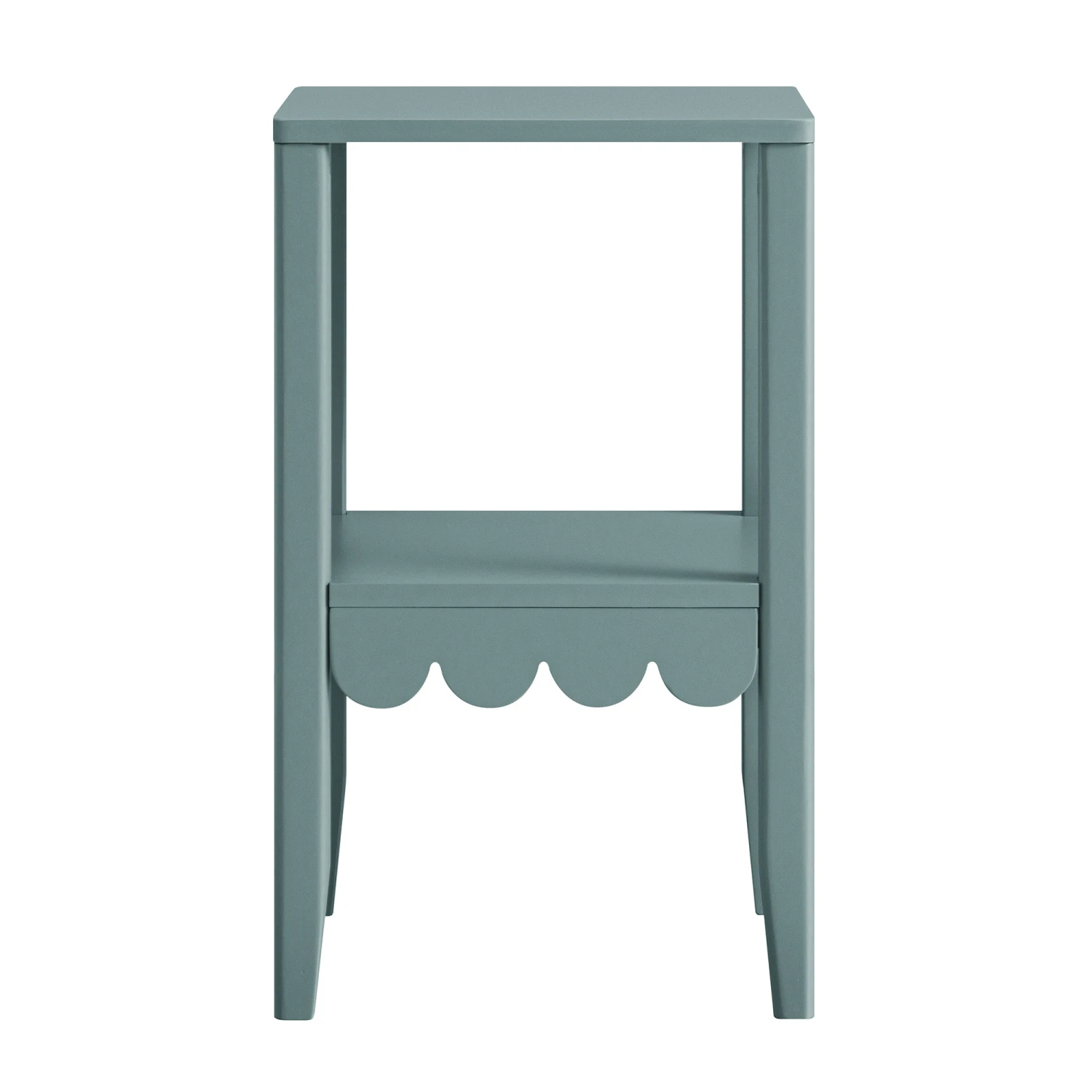 Henley Scalloped Edge Side Table, Blue Spruce 5 Henley Scalloped Edge Side Table, Blue Spruce - Image 5