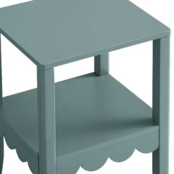 Henley Scalloped Edge Side Table, Blue Spruce 12 Henley Scalloped Edge Side Table, Blue Spruce -Daals BSD 161 TEAL detail1