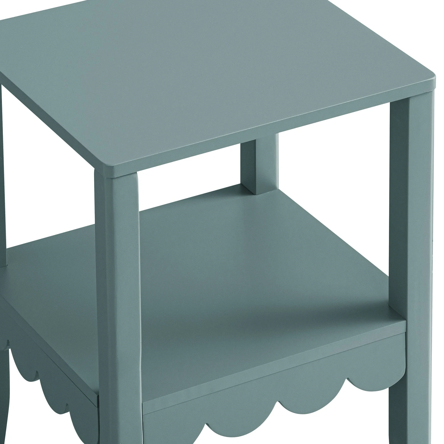 Henley Scalloped Edge Side Table, Blue Spruce 6 Henley Scalloped Edge Side Table, Blue Spruce - Image 6