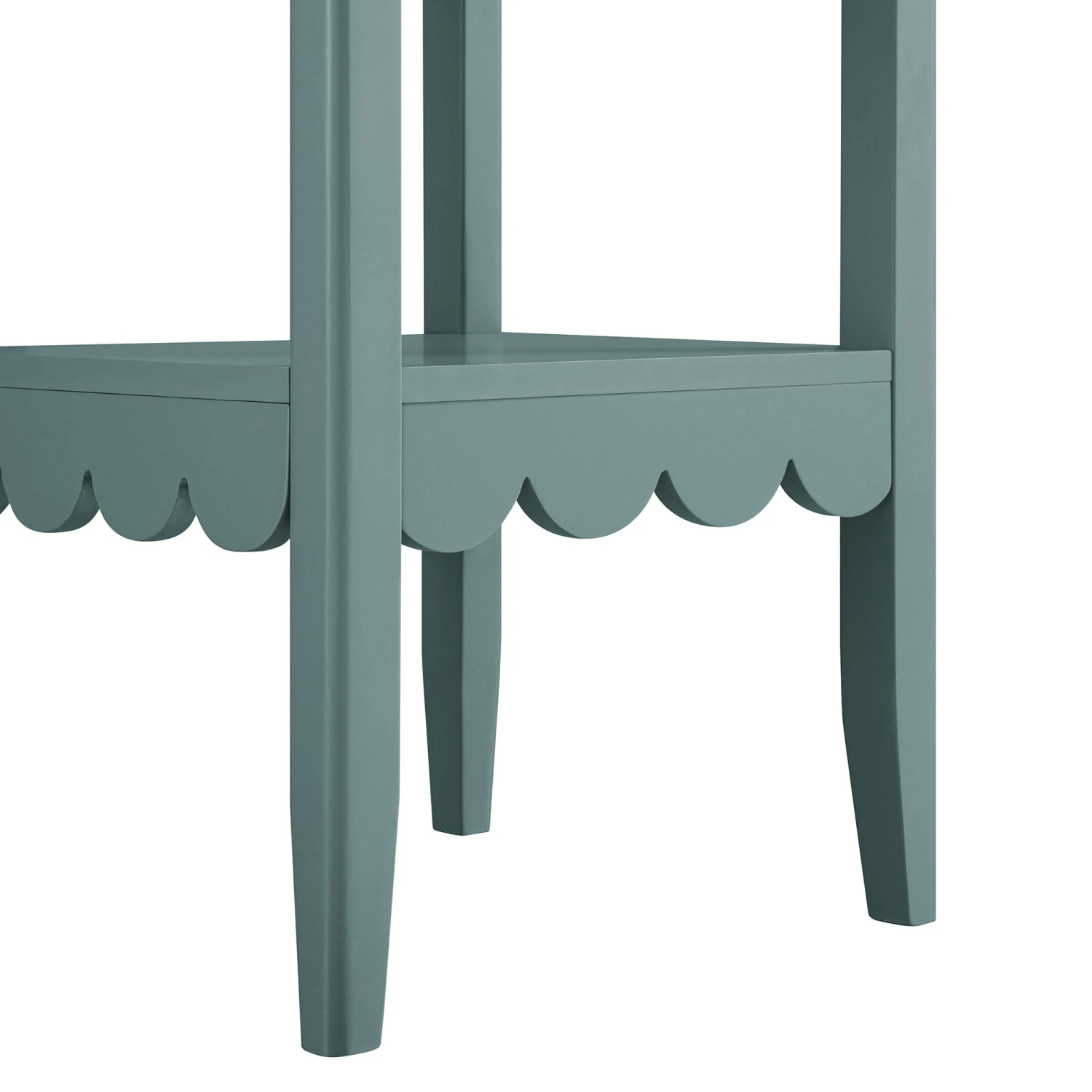 Henley Scalloped Edge Side Table, Blue Spruce 7 Henley Scalloped Edge Side Table, Blue Spruce - Image 7