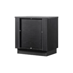 Maru 1-Drawer Bedside Table, Black -Daals BSD 167 BLACK WB5