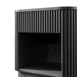 Maru 1-Drawer Bedside Table, Black -Daals BSD 167 BLACK detail1
