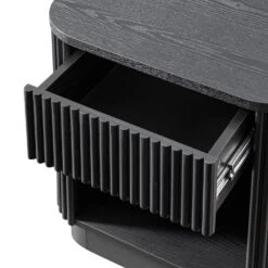 Maru 1-Drawer Bedside Table, Black -Daals BSD 167 BLACK detail3