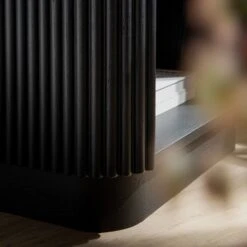 Maru 1-Drawer Bedside Table, Black -Daals BSD 167 BLACK scene5