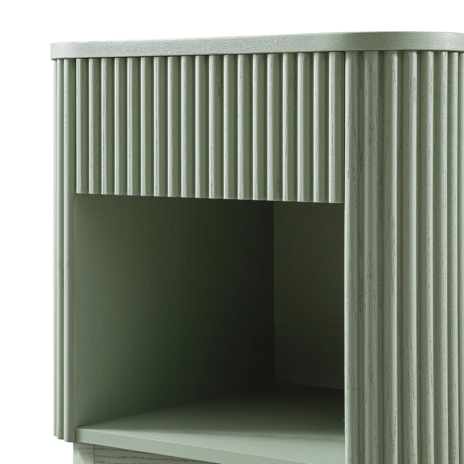 Maru 1-Drawer Bedside Table, Sage Green 12 Maru 1-Drawer Bedside Table, Sage Green - Image 12