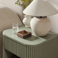 Maru 1-Drawer Bedside Table, Sage Green 18 Maru 1-Drawer Bedside Table, Sage Green -Daals BSD 167 SAGE scene4