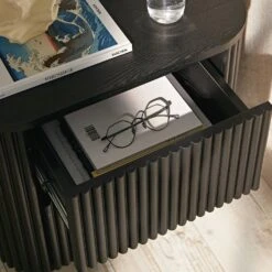 Maru 2-Drawer Bedside Table, Black -Daals BSD 168 BLACK scene3
