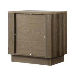 Maru 2-Drawer Bedside Table, Silver Oak -Daals BSD 168 SILK WB5