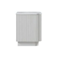 Maru 2-Drawer Bedside Table, Washed White -Daals BSD 168 WHITE WB4