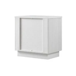 Maru 2-Drawer Bedside Table, Washed White -Daals BSD 168 WHITE WB5