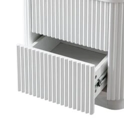 Maru 2-Drawer Bedside Table, Washed White -Daals BSD 168 WHITE detail2