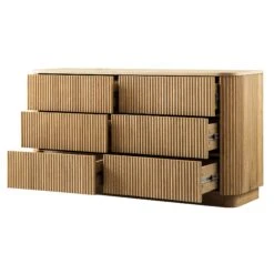 Maru Chest Of 6 Drawers, Oak -Daals BSD 169 OAK WB3