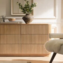 Maru Chest Of 6 Drawers, Oak -Daals BSD 169 OAK scene2