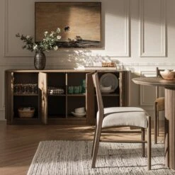 Maru Large 4-Door Sideboard, Silver Oak -Daals BSD 170 SILK scene2