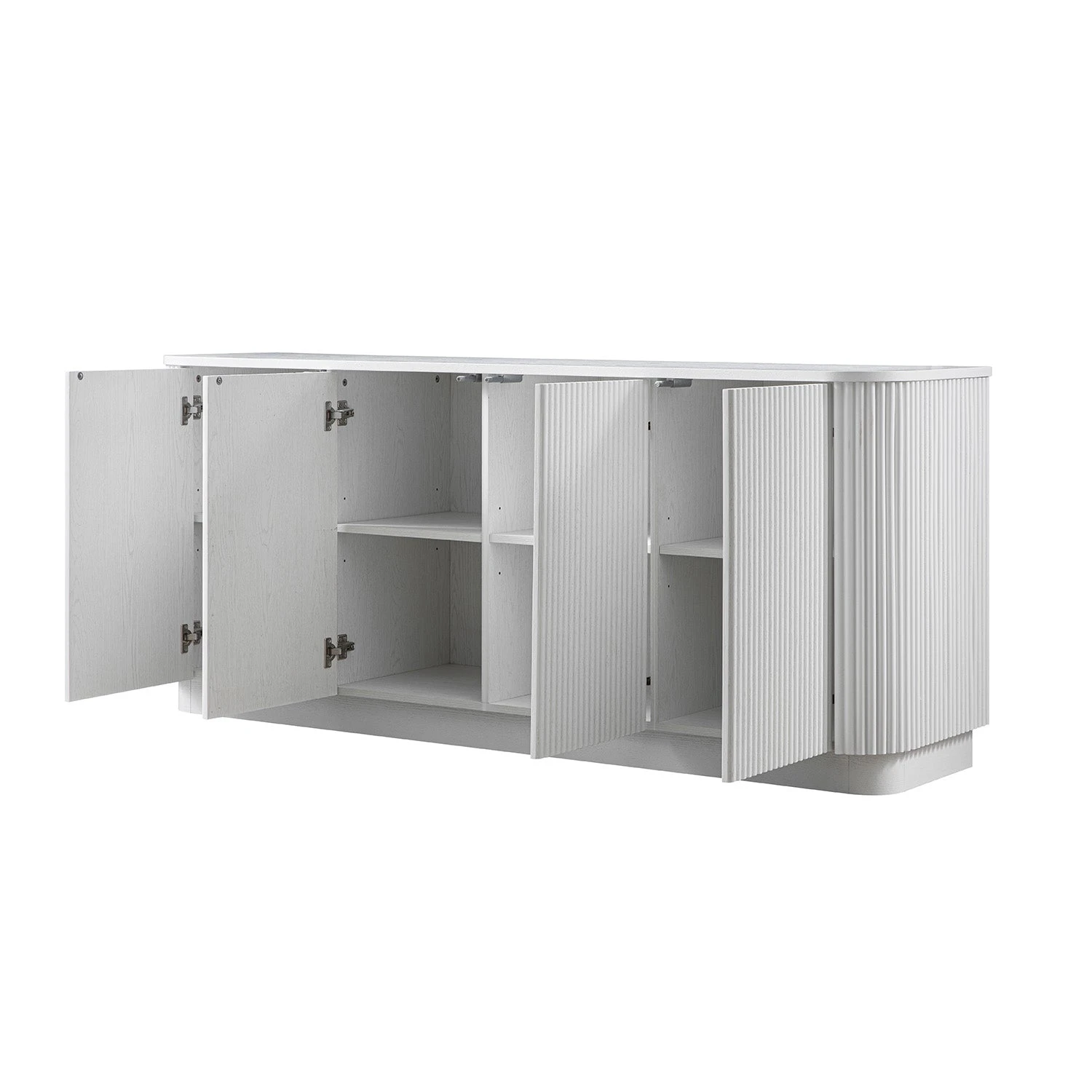 Maru Large 4-Door Sideboard, Washed White 5 Maru Large 4-Door Sideboard, Washed White - Image 5