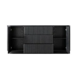 Maru Large 2-Door Sideboard With Drawers, Black -Daals BSD 171 BLACK WB3