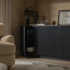 Maru Large 2-Door Sideboard With Drawers, Black -Daals BSD 171 BLACK scene5