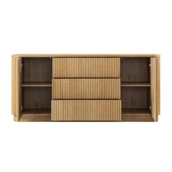 Maru Large 2-Door Sideboard With Drawers, Oak -Daals BSD 171 OAK WB3