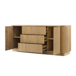 Maru Large 2-Door Sideboard With Drawers, Oak -Daals BSD 171 OAK WB4