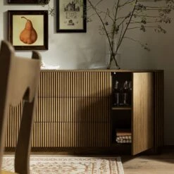 Maru Large 2-Door Sideboard With Drawers, Silver Oak -Daals BSD 171 SILK scene3