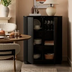 Maru Tall Cabinet, Black -Daals BSD 172 BLACK scene2