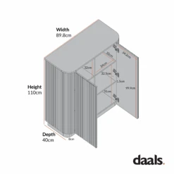 Maru Tall Cabinet, Oak -Daals BSD 172 CHART 3